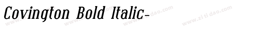 Covington Bold Italic字体转换